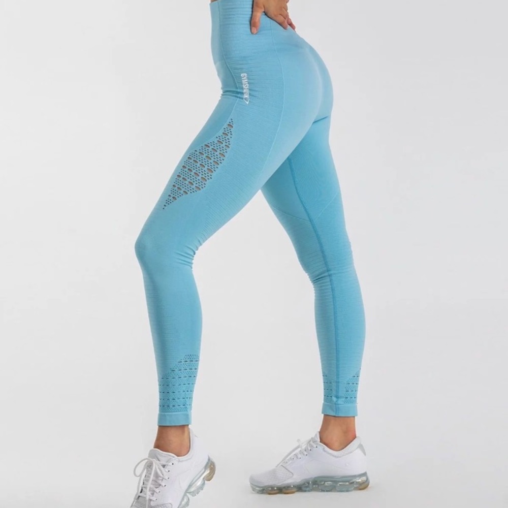 Gymshark sky blue energy seamless leggings